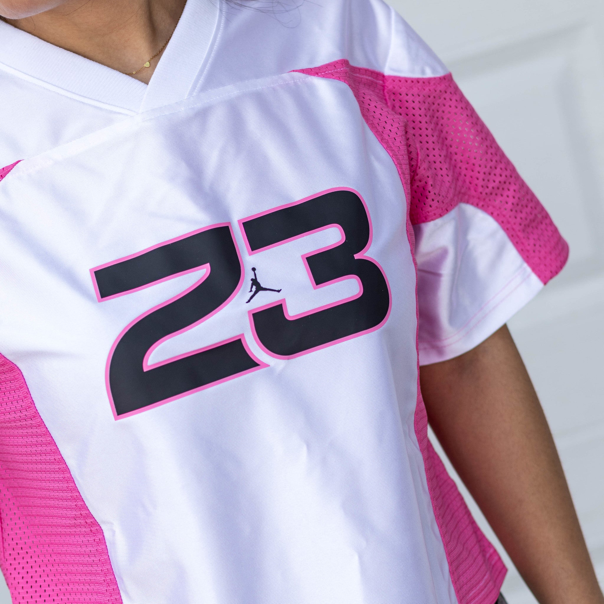 JORDAN FLIGHT JERSEY PINK GREY W