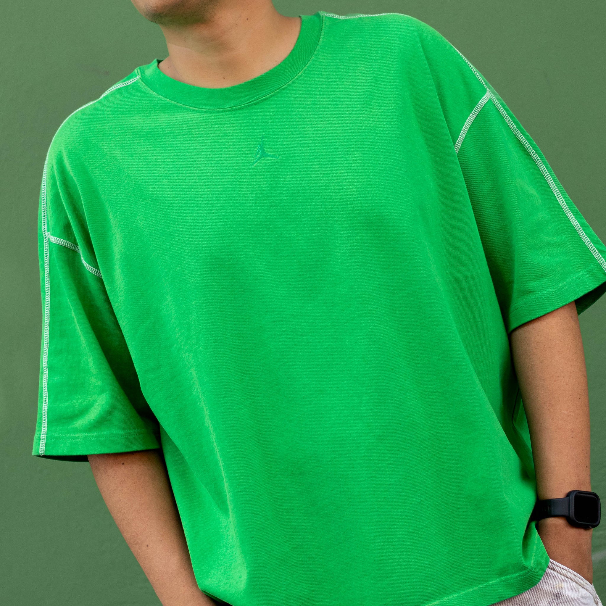 JORDAN TEE HVYWT LUCKY GREEN