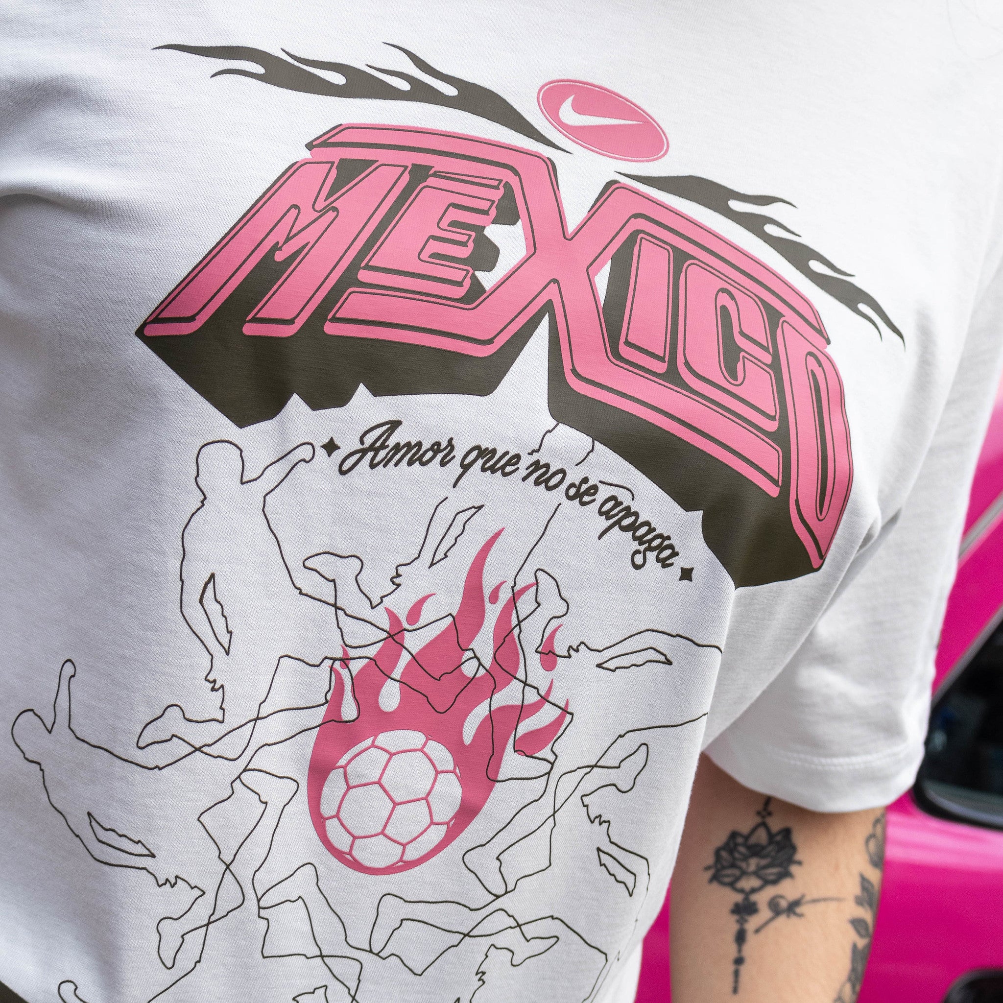 NIKE TEE FTBL MEXICO WHITE