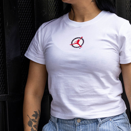 JORDAN TEE FLIGHT CLUB LOG WHITE W