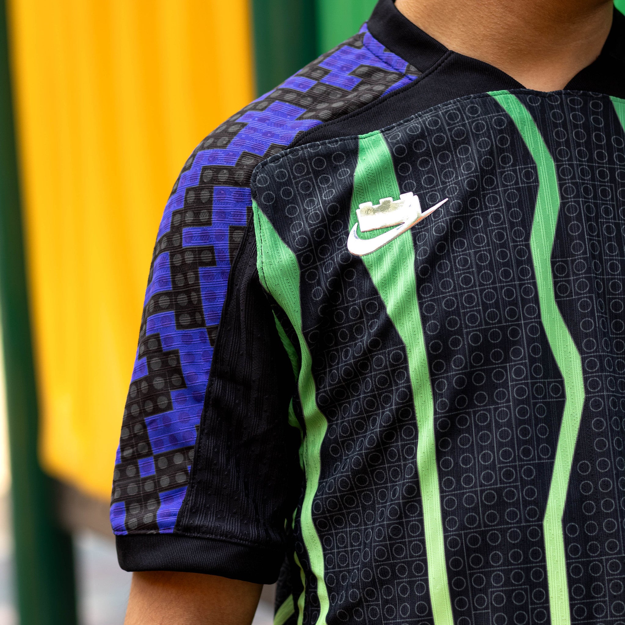 NIKE X LEGO JERSEY AEROFIT BLACK LIME KIDS