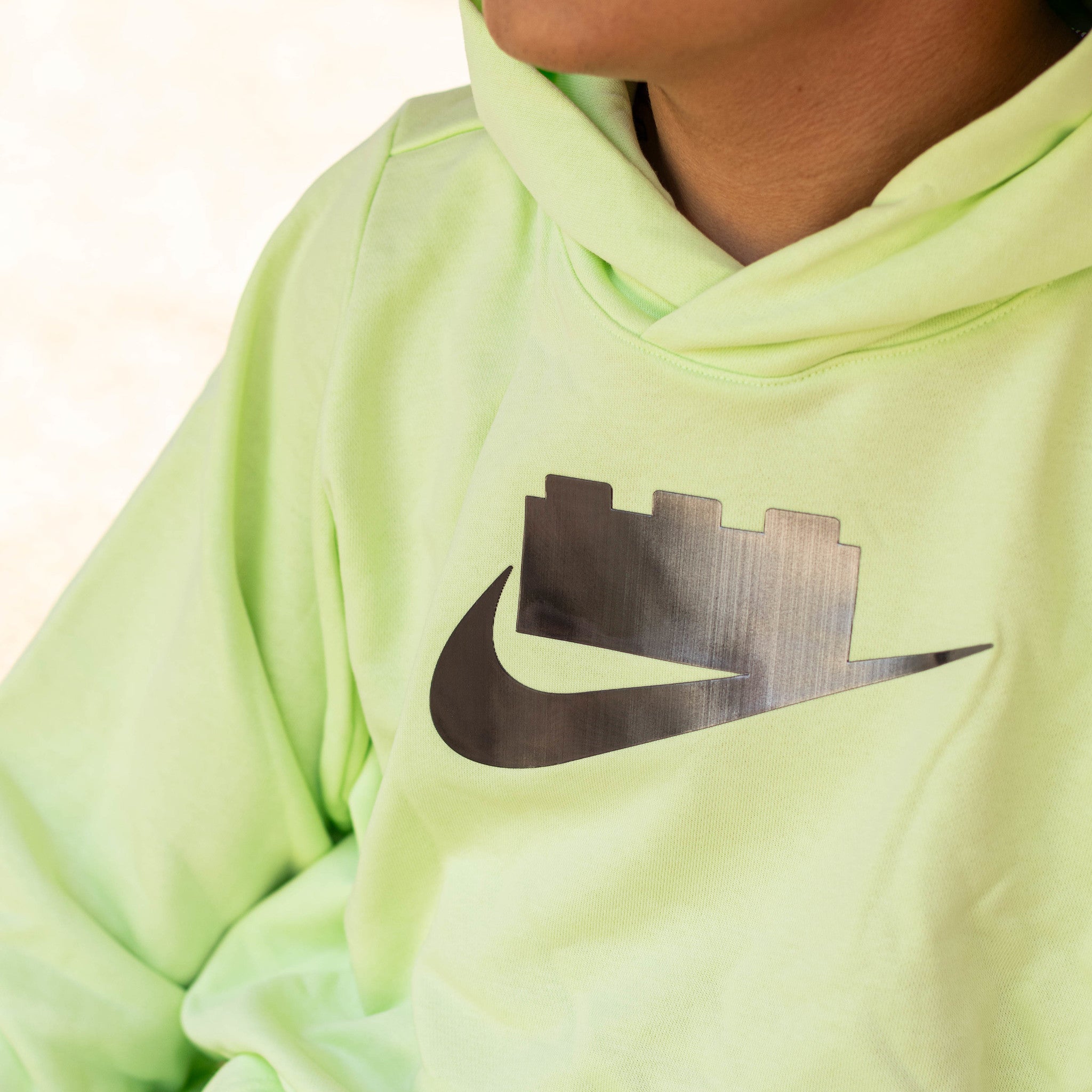 NIKE X LEGO HOODIE LIME KIDS