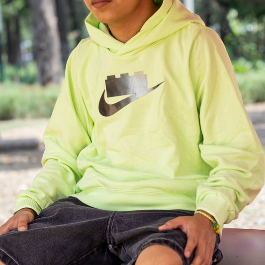 NIKE X LEGO HOODIE LIME KIDS