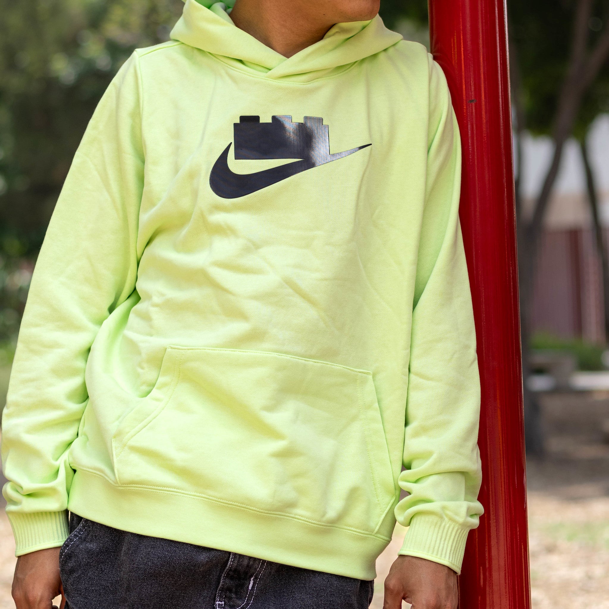 NIKE X LEGO HOODIE LIME KIDS