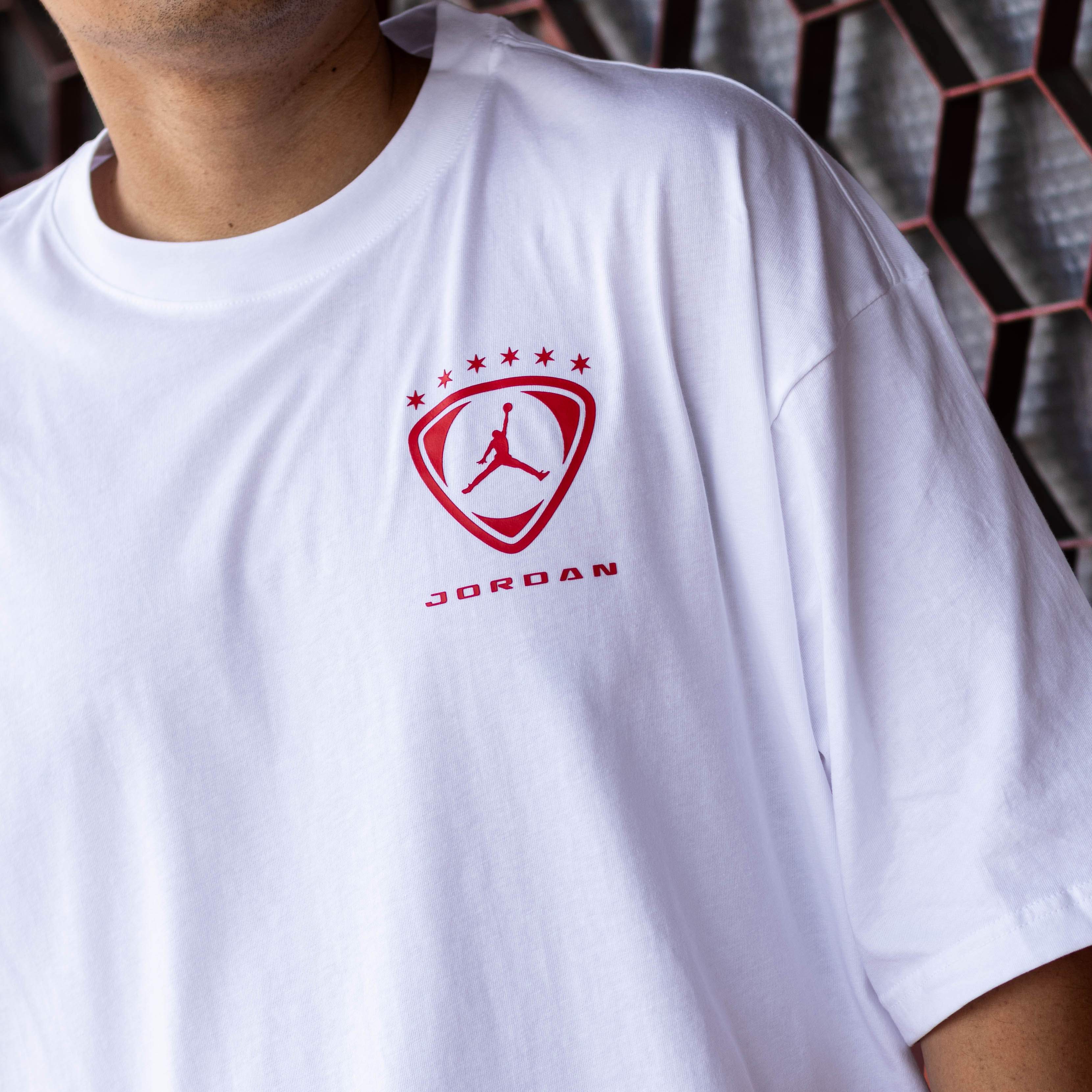 JORDAN TEE SOCCER WHITE RED