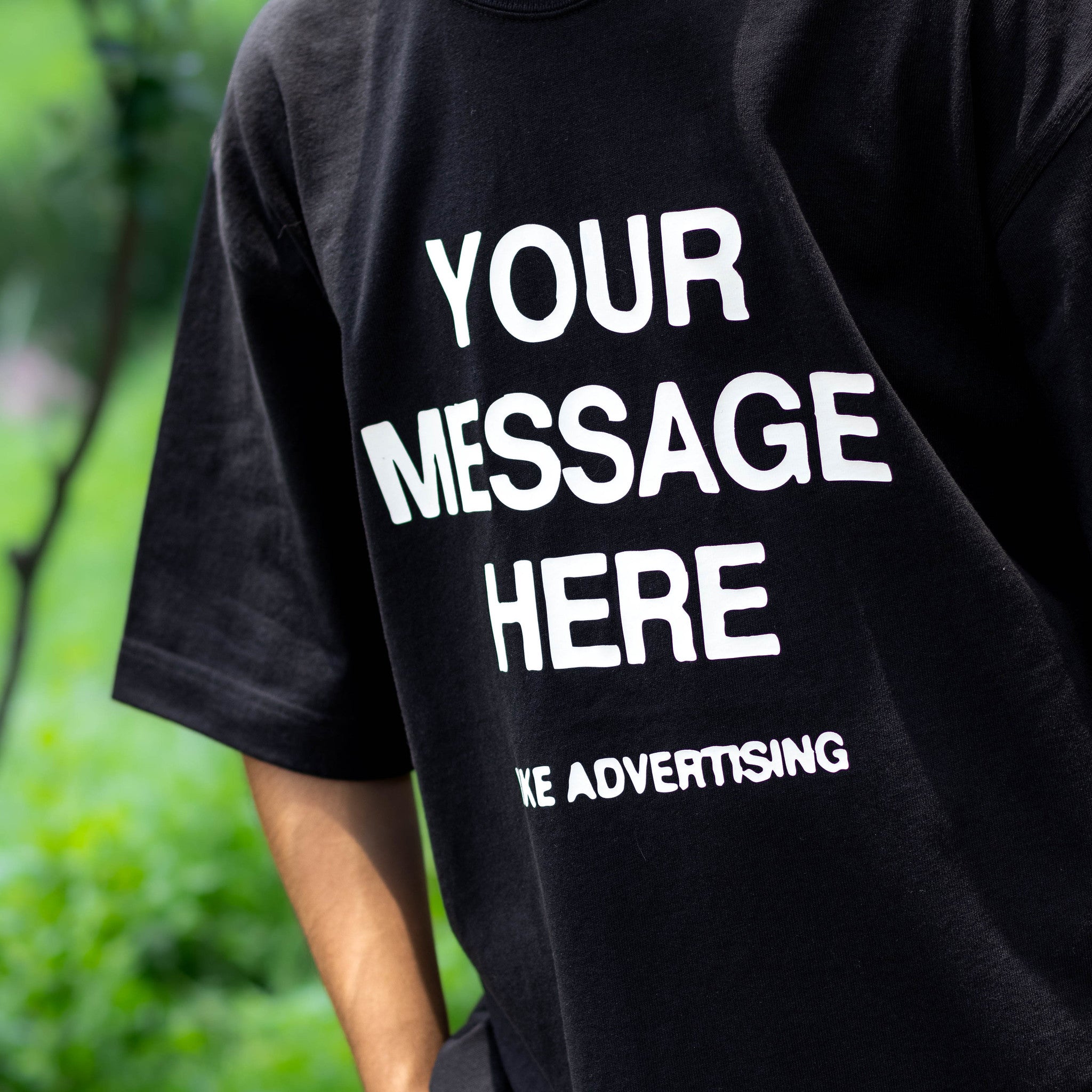 NIKE TEE YOUR MESSAGE HERE BLACK