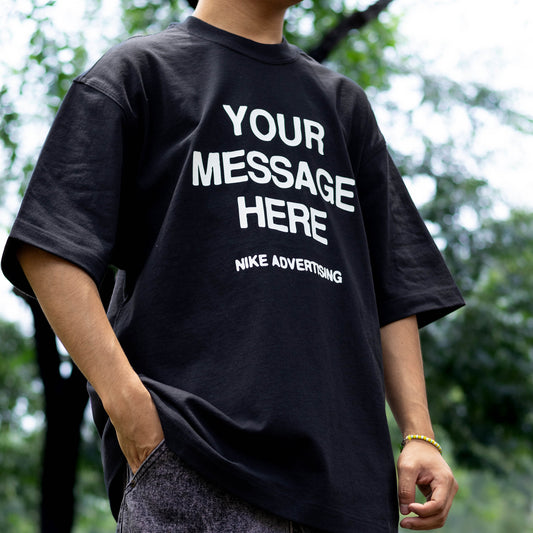 NIKE TEE YOUR MESSAGE HERE BLACK