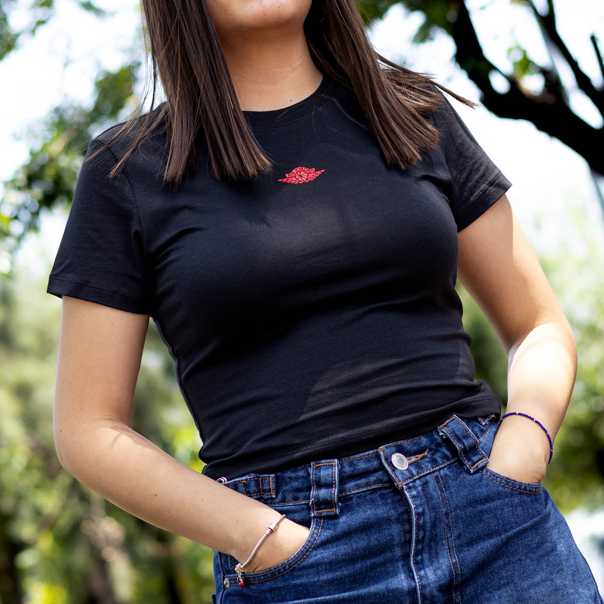 JORDAN TEE BLACK MINI WINGS