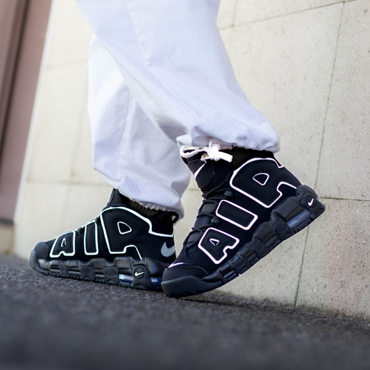 NIKE AIR MORE UPTEMPO BLACK WHITE GS