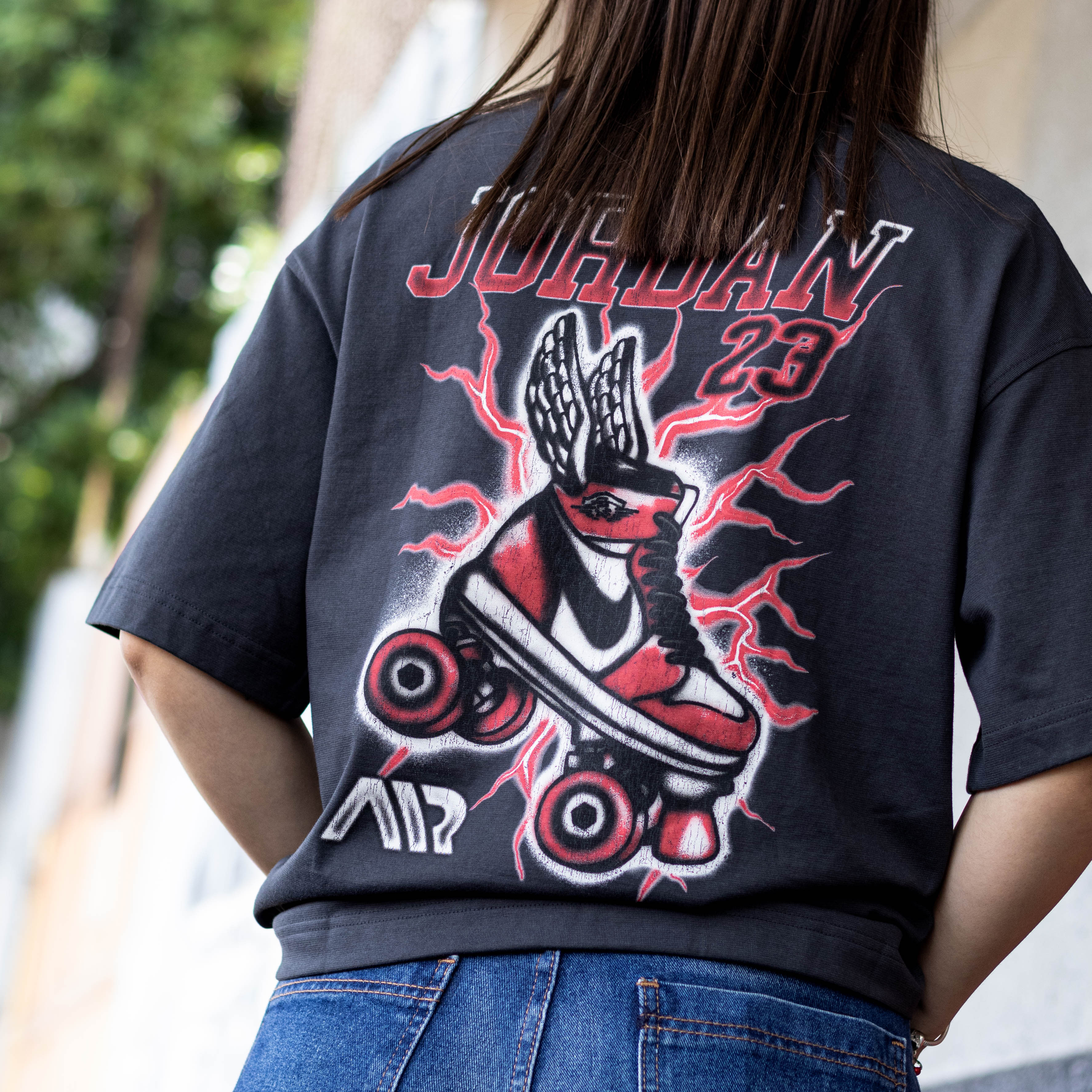 JORDAN TEE BLACK J1 WINGS