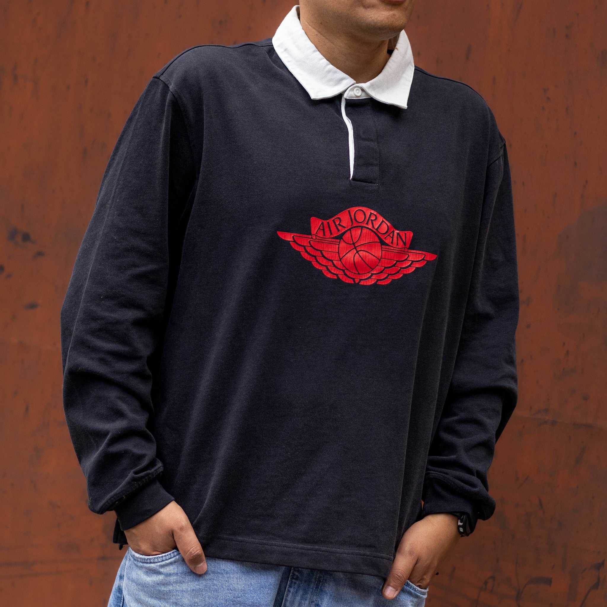 JORDAN TOP RUGBY LONG BLACK