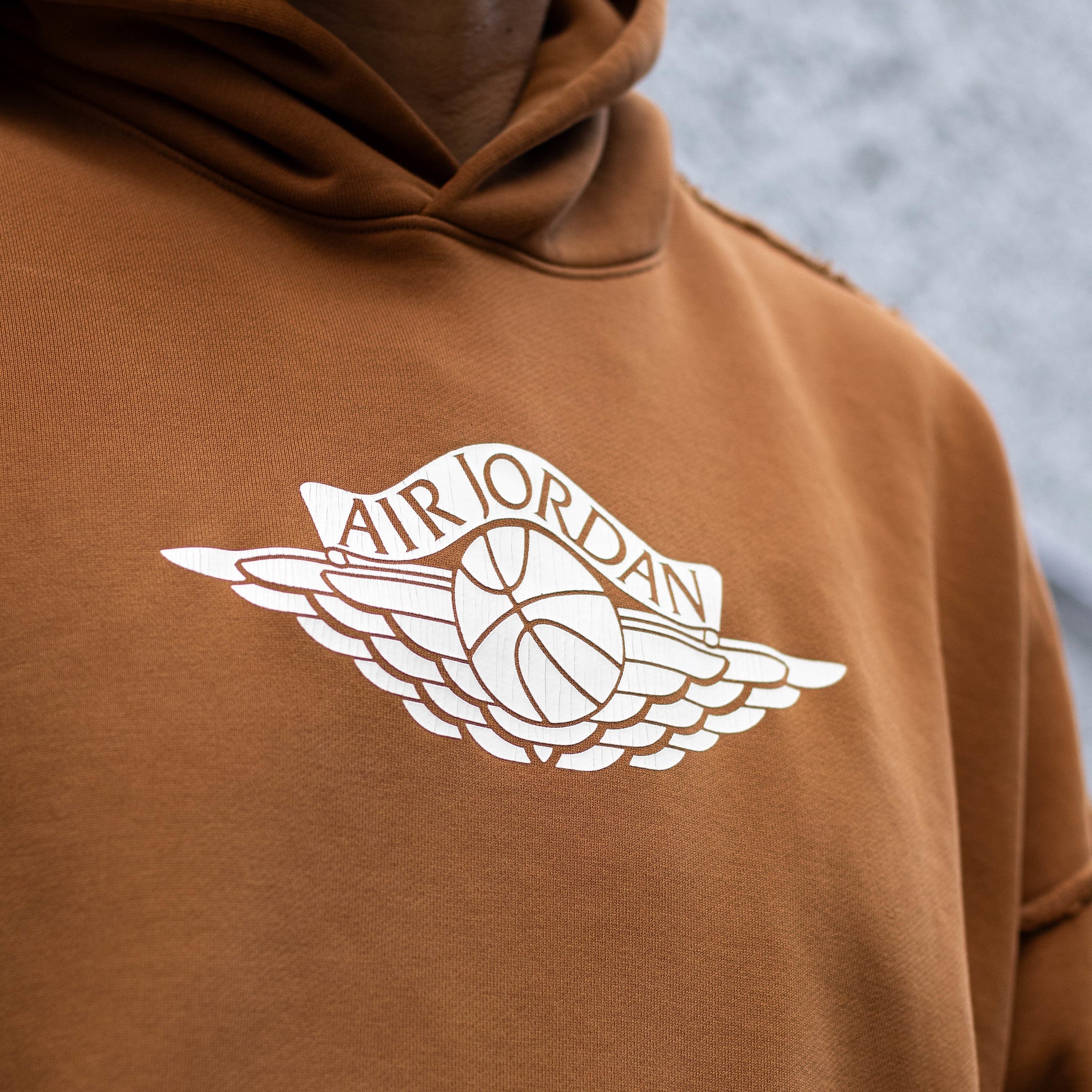 JORDAN HOODIE FLIGHT FLEECE WINGS BROWN