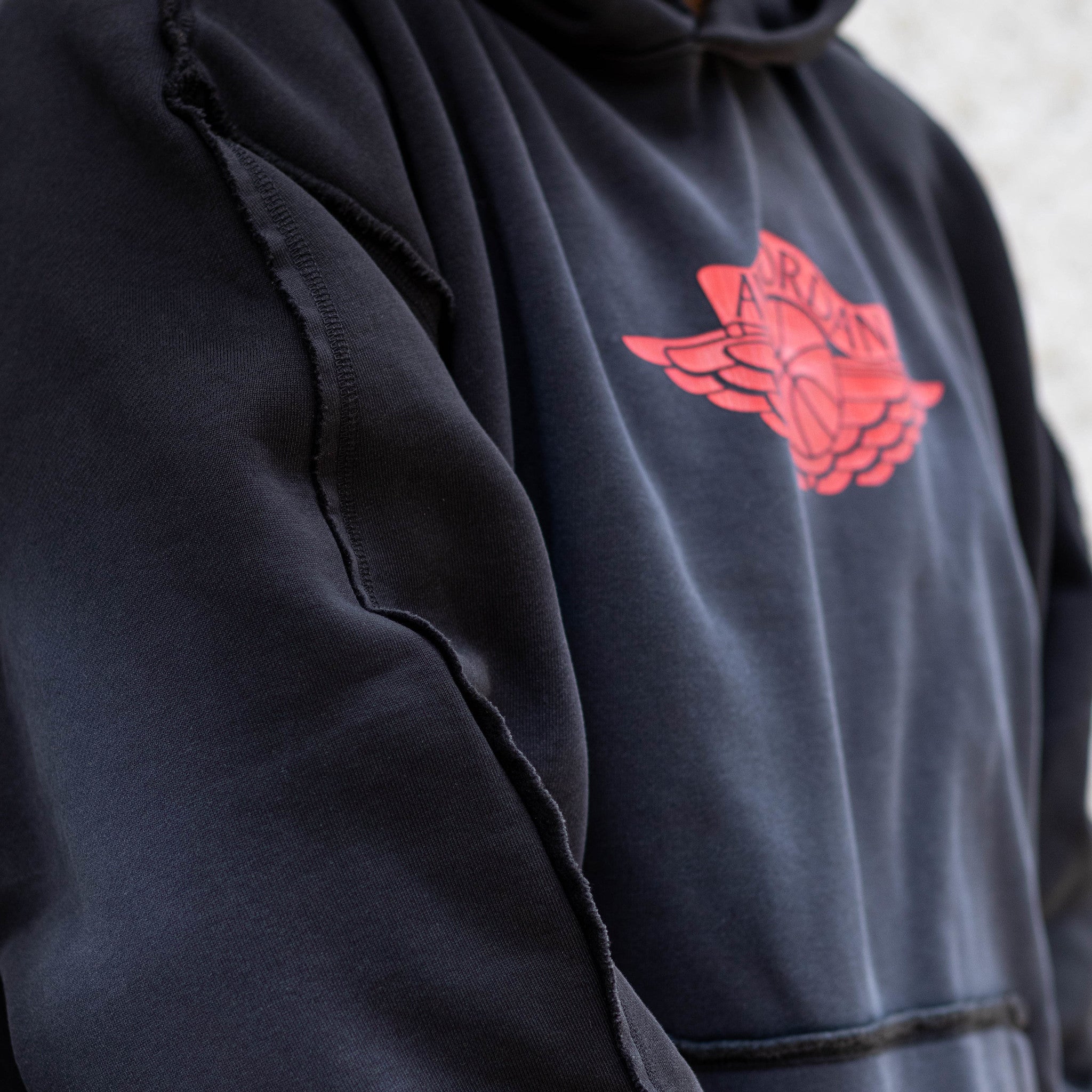 JORDAN HOODIE FLIGHT FLEECE WINGS BLACK