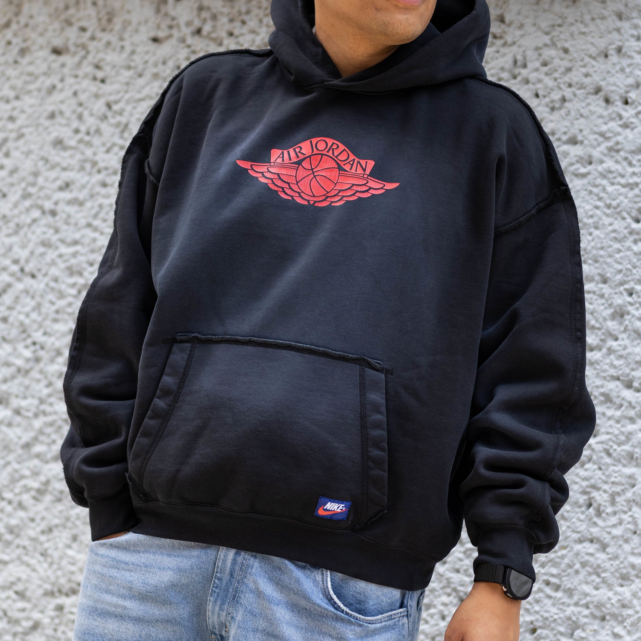 JORDAN HOODIE FLIGHT FLEECE WINGS BLACK