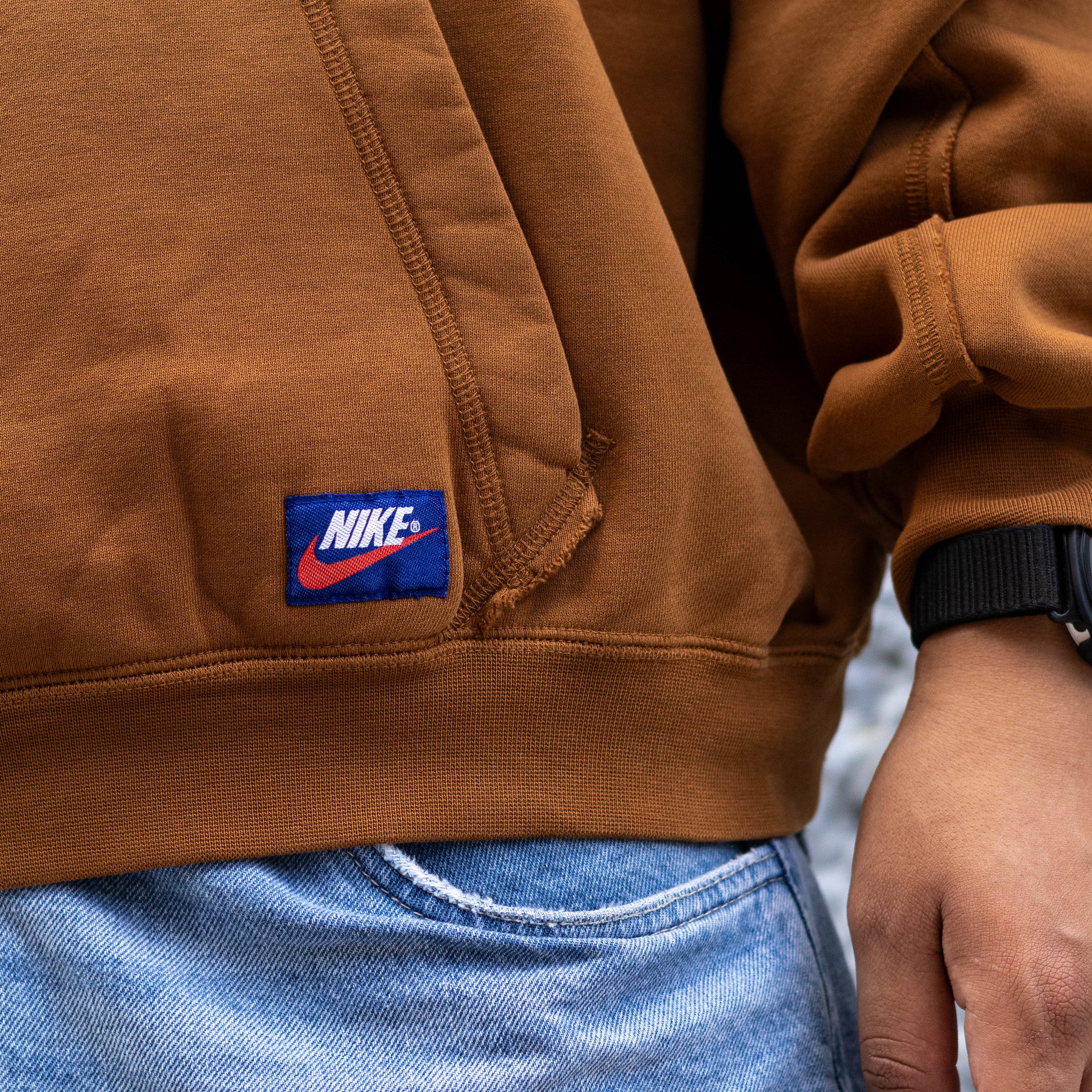 JORDAN HOODIE FLIGHT FLEECE WINGS BROWN