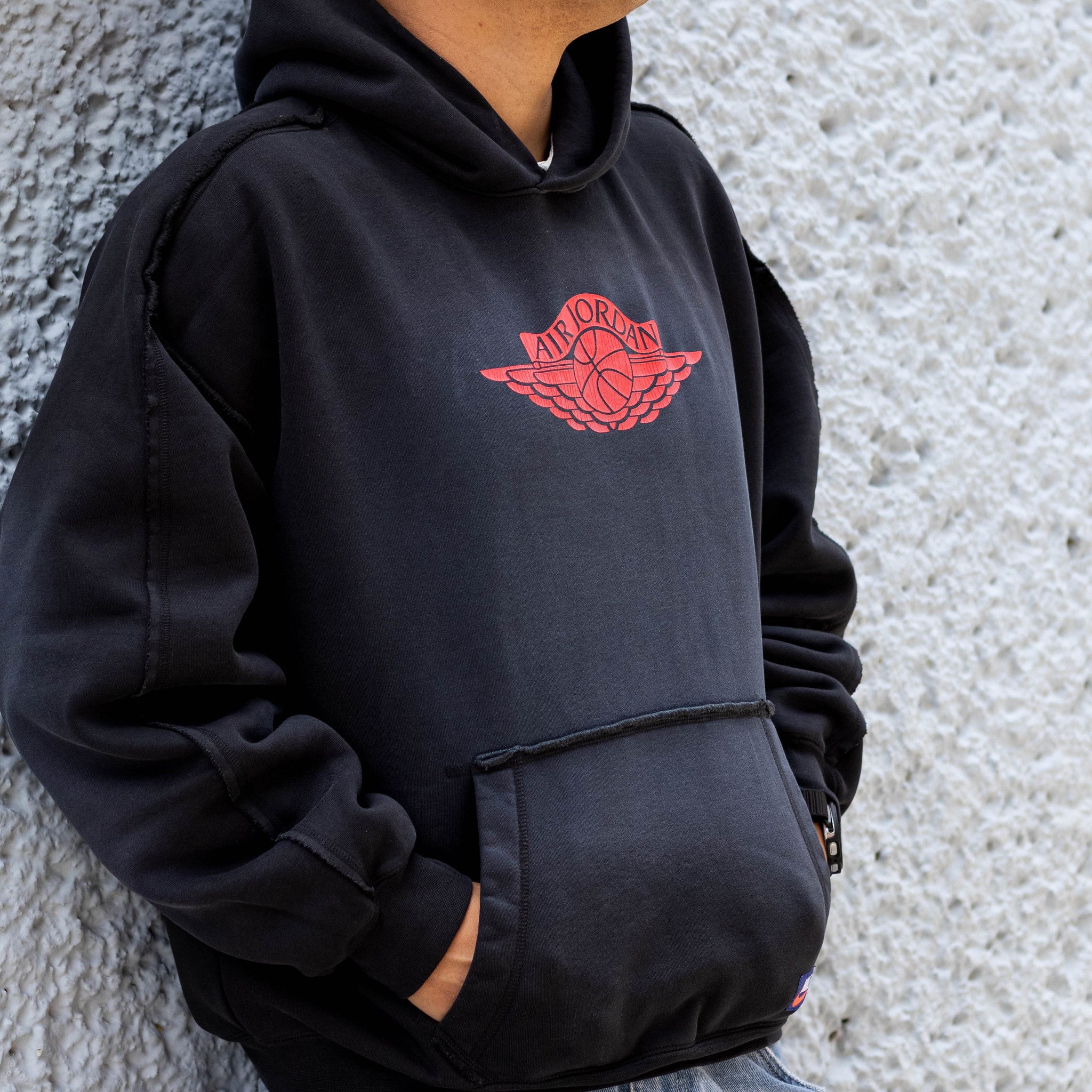 JORDAN HOODIE FLIGHT FLEECE WINGS BLACK