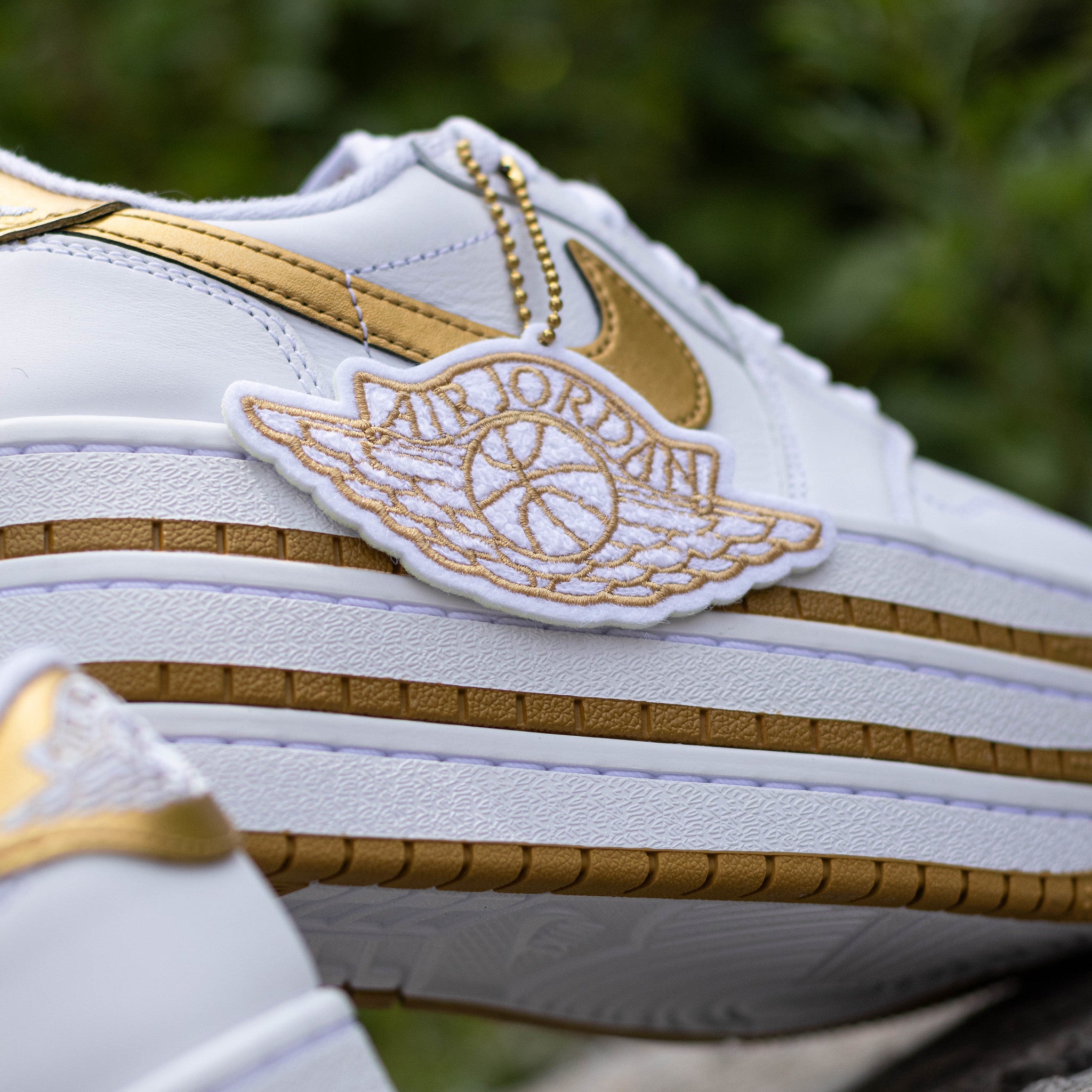 AIR JORDAN 1 LOW TRIPLE STACK WHITE GOLD