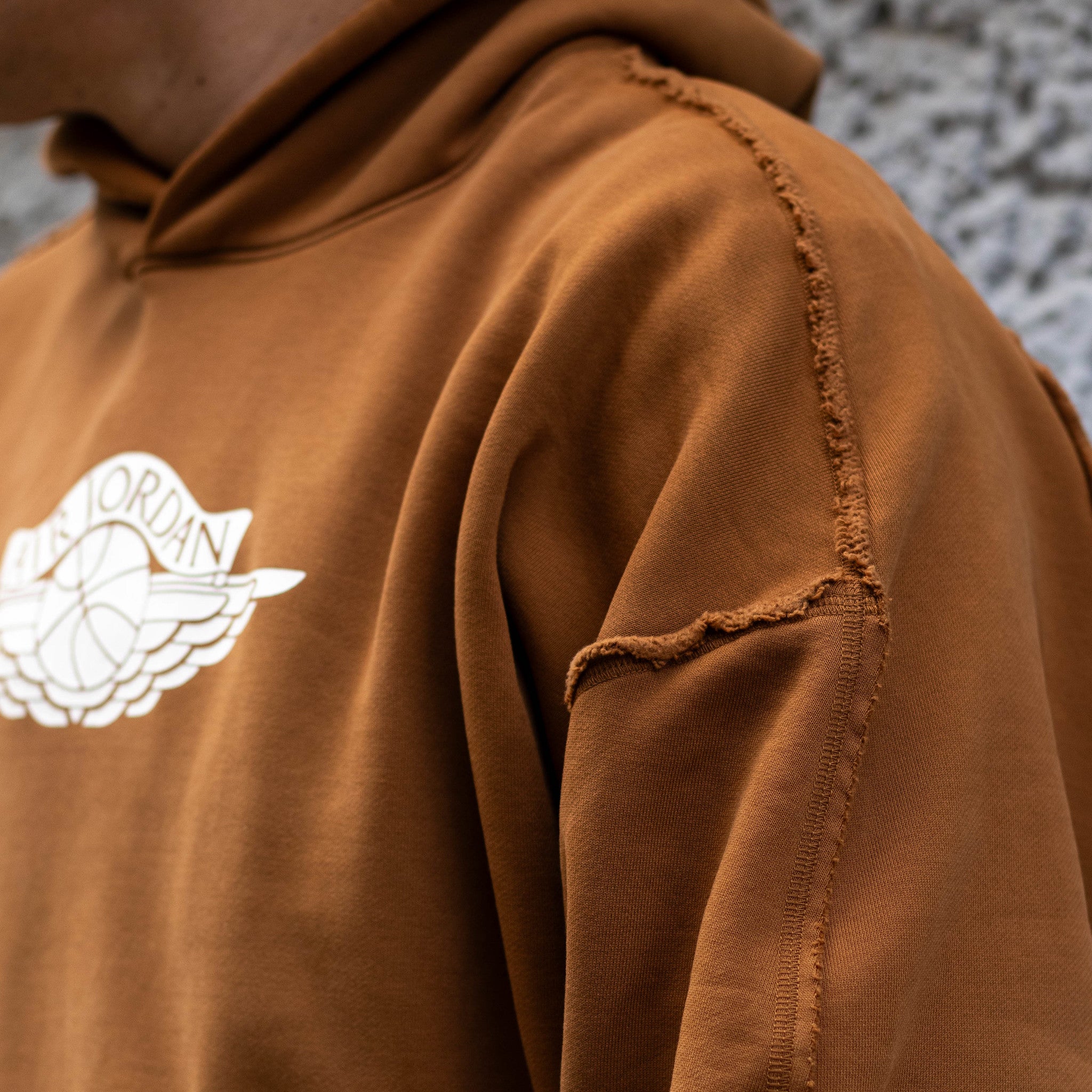 JORDAN HOODIE FLIGHT FLEECE WINGS BROWN