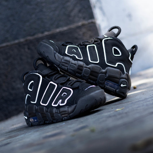 NIKE AIR MORE UPTEMPO BLACK WHITE PS