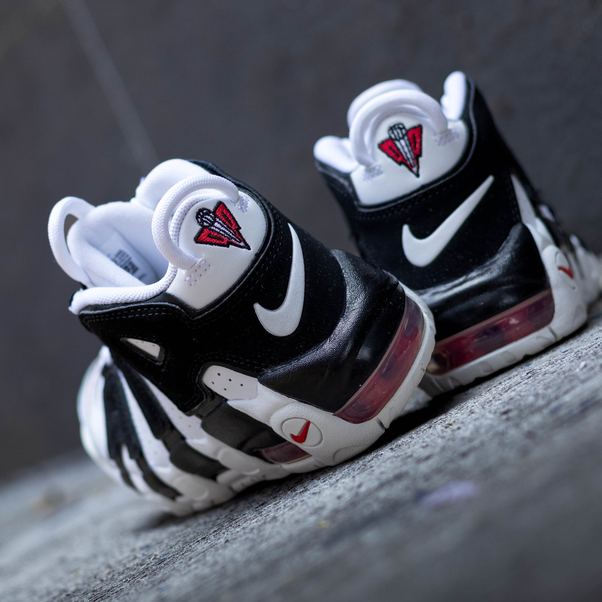 NIKE AIR MORE UPTEMPO WHITE BLACK PS