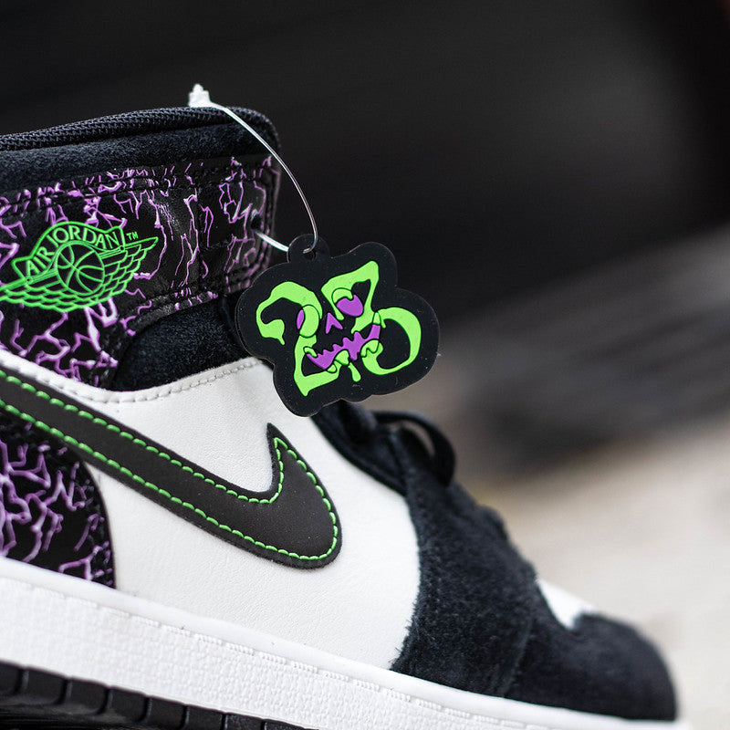 AIR JORDAN 1 MID PURPLE GREEN LIGHT PS