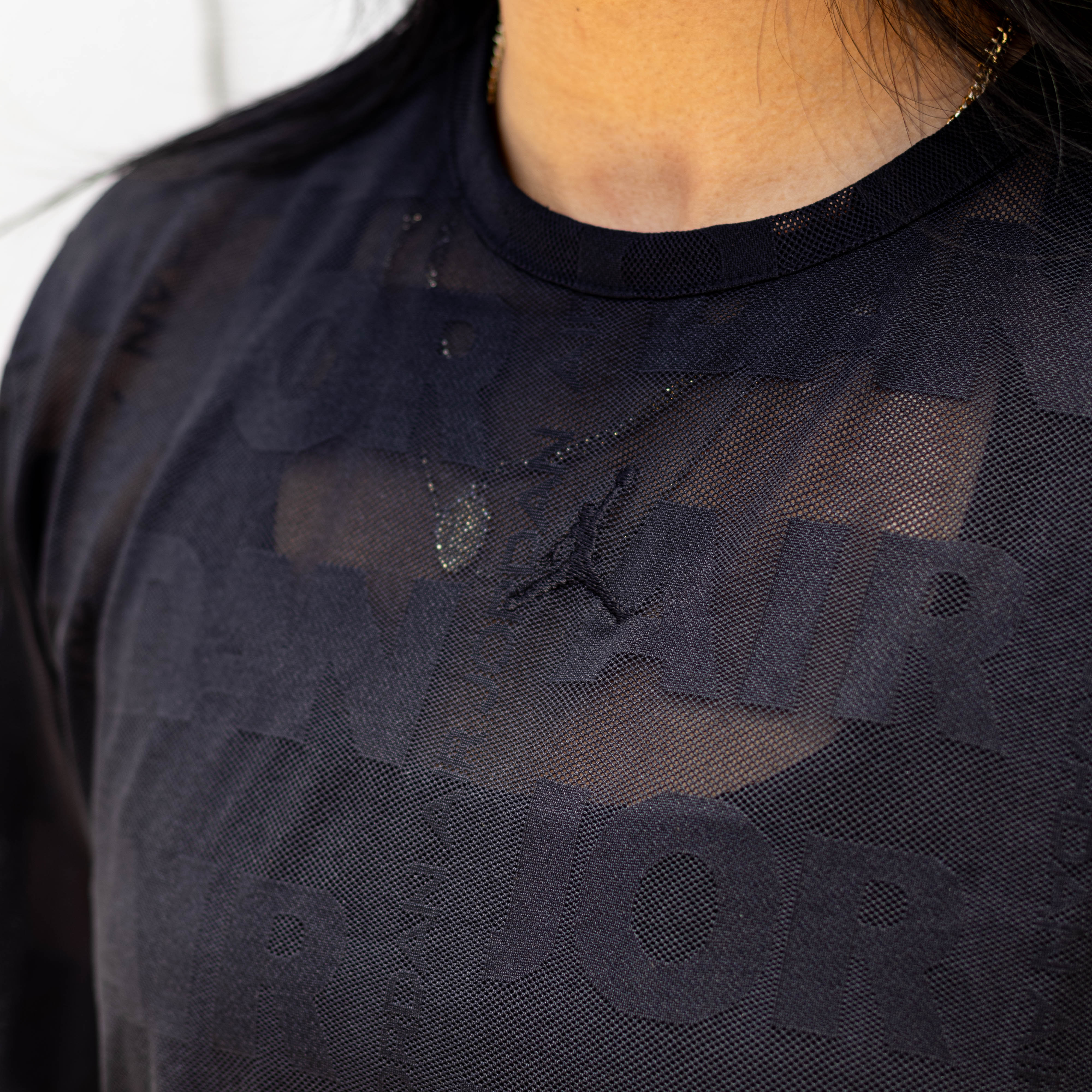 JORDAN KNIT TOP LET BLACK W