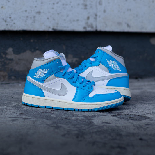 AIR JORDAN 1 MID DARK POWDER BLUE W