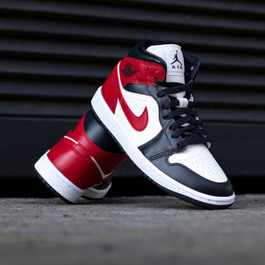 AIR JORDAN 1 MID GYM RED OFF NOIR
