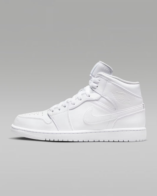 AIR JORDAN 1 MID TRIPLE WHITE NB