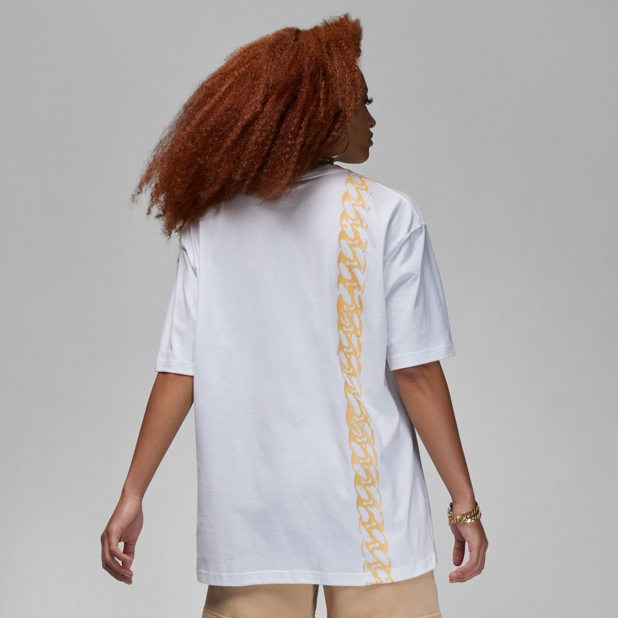 JORDAN TEE WHITE CHAIN GOLD