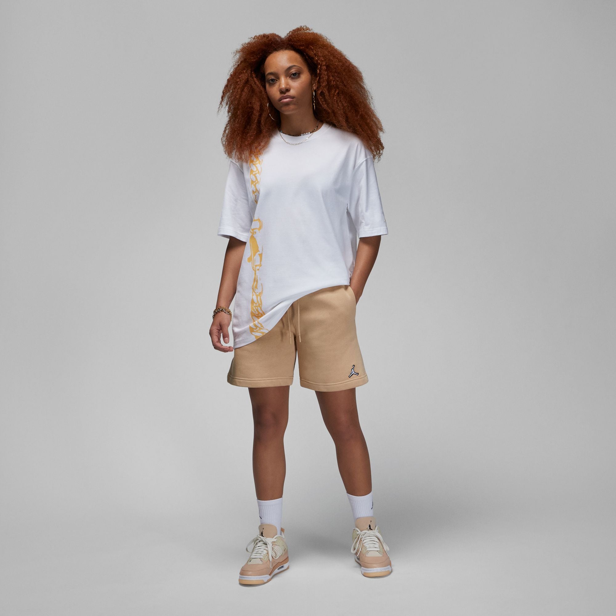 JORDAN TEE WHITE CHAIN GOLD