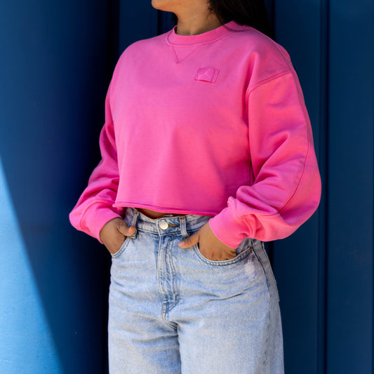 JORDAN CROP CREW PINK W
