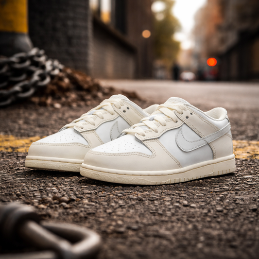 NIKE DUNK LOW PHANTOM LIGHT SILVER PS