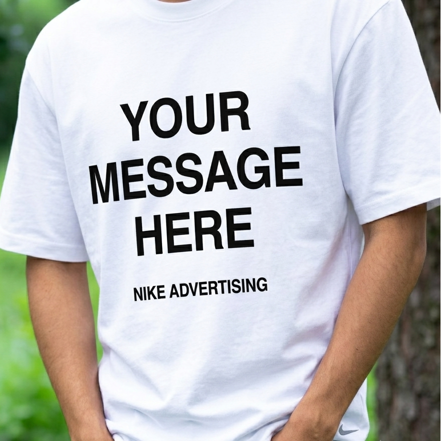 NIKE TEE YOUR MESSAGE HERE WHITE