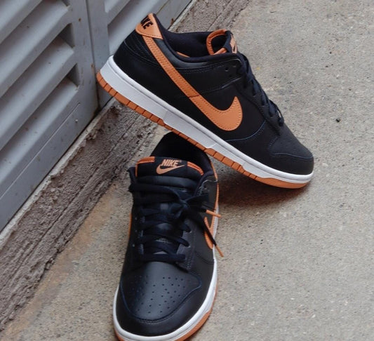 NIKE DUNK LOW BLACK AMBER BROWN