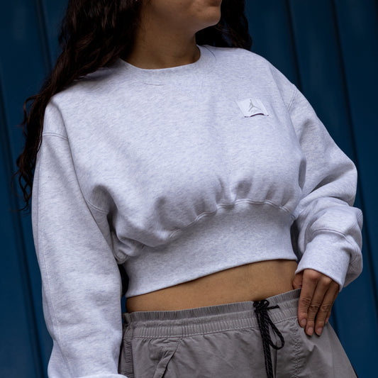 JORDAN FLIGHT CROPPED JUMPMAN BOX GREY-