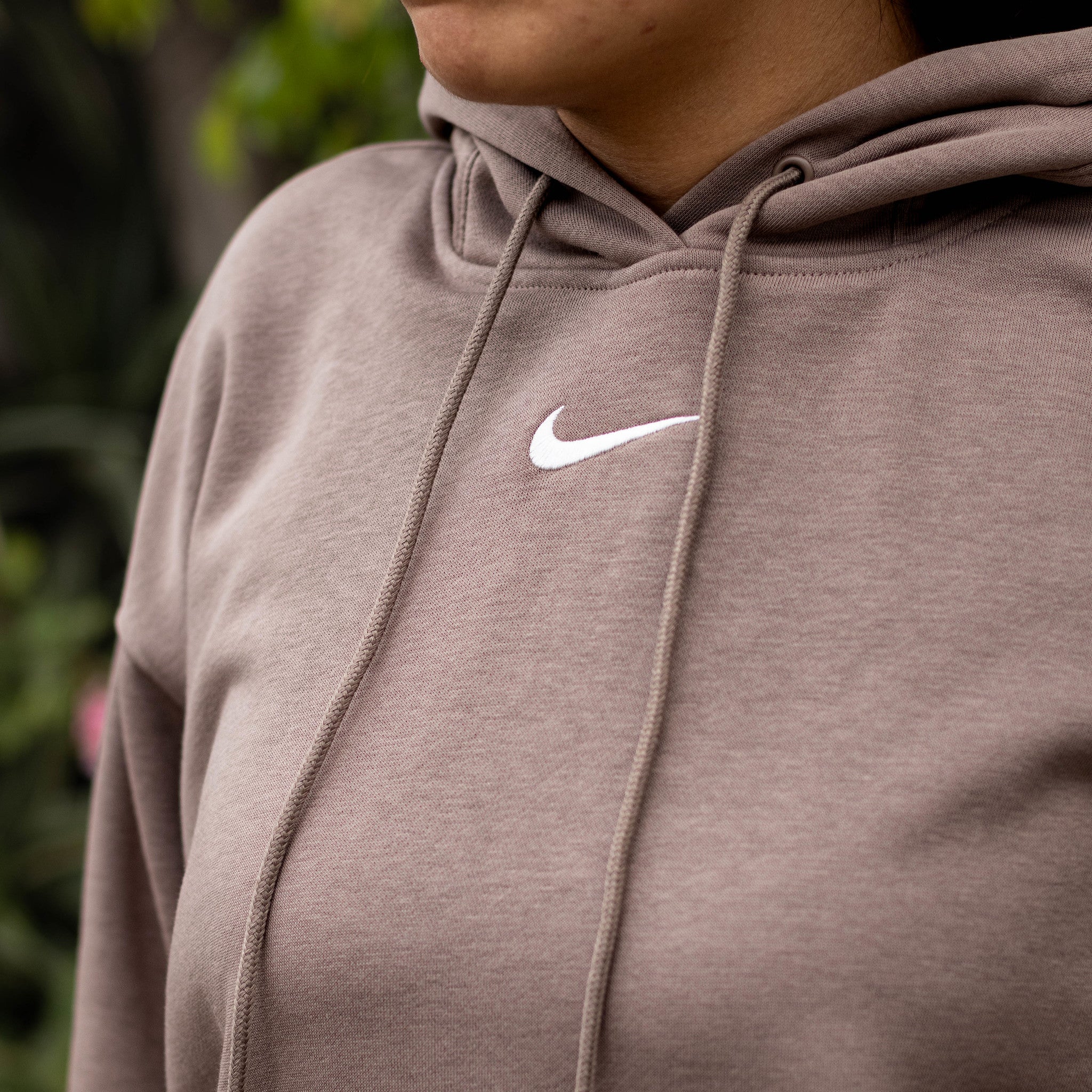 NIKE NSW HOODIE FLC MINK BROWN