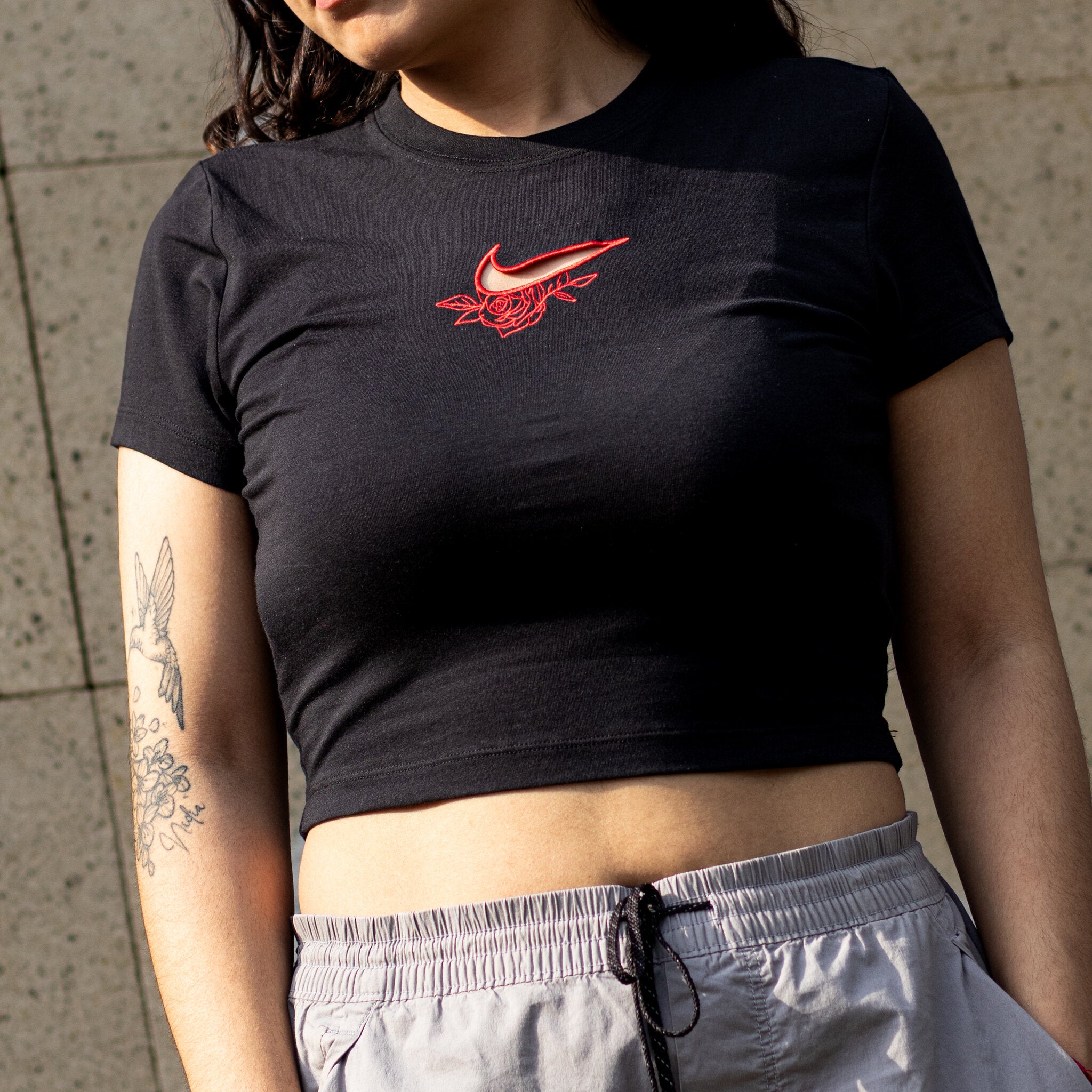 NIKE SLIM CROPPED-TEE BLACK