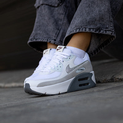 NIKE AIR MAX 90 LV8 WHITE PHOTON DUST GLITTER-HQ3456-191-B