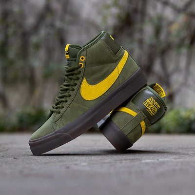 NIKE SB BLAZER MID ANTIHERO ROUGHT GREEN AND YELLOW-HM5838-300-A