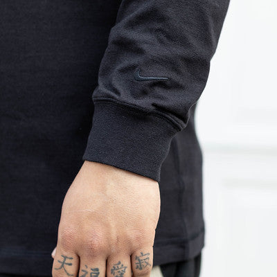 NIKE TEE LONG WOOL BLACK-HF6803-010-C