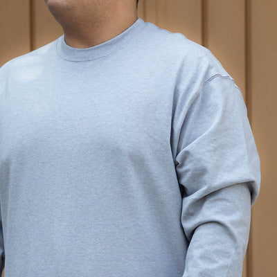 NIKE TEE LONG WOOL SILVER-HF6803-048-B
