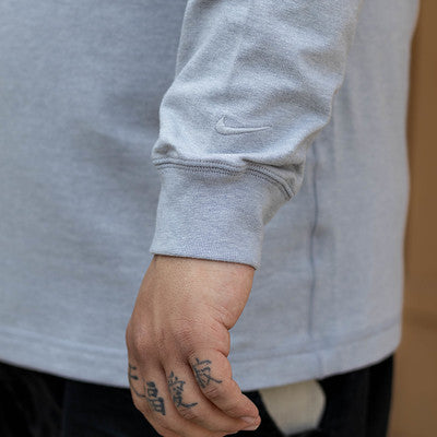 NIKE TEE LONG WOOL SILVER-HF6803-048-C