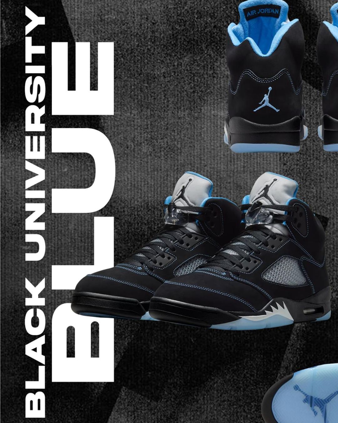 AIR JORDAN 5 BLACK CAROLINA
