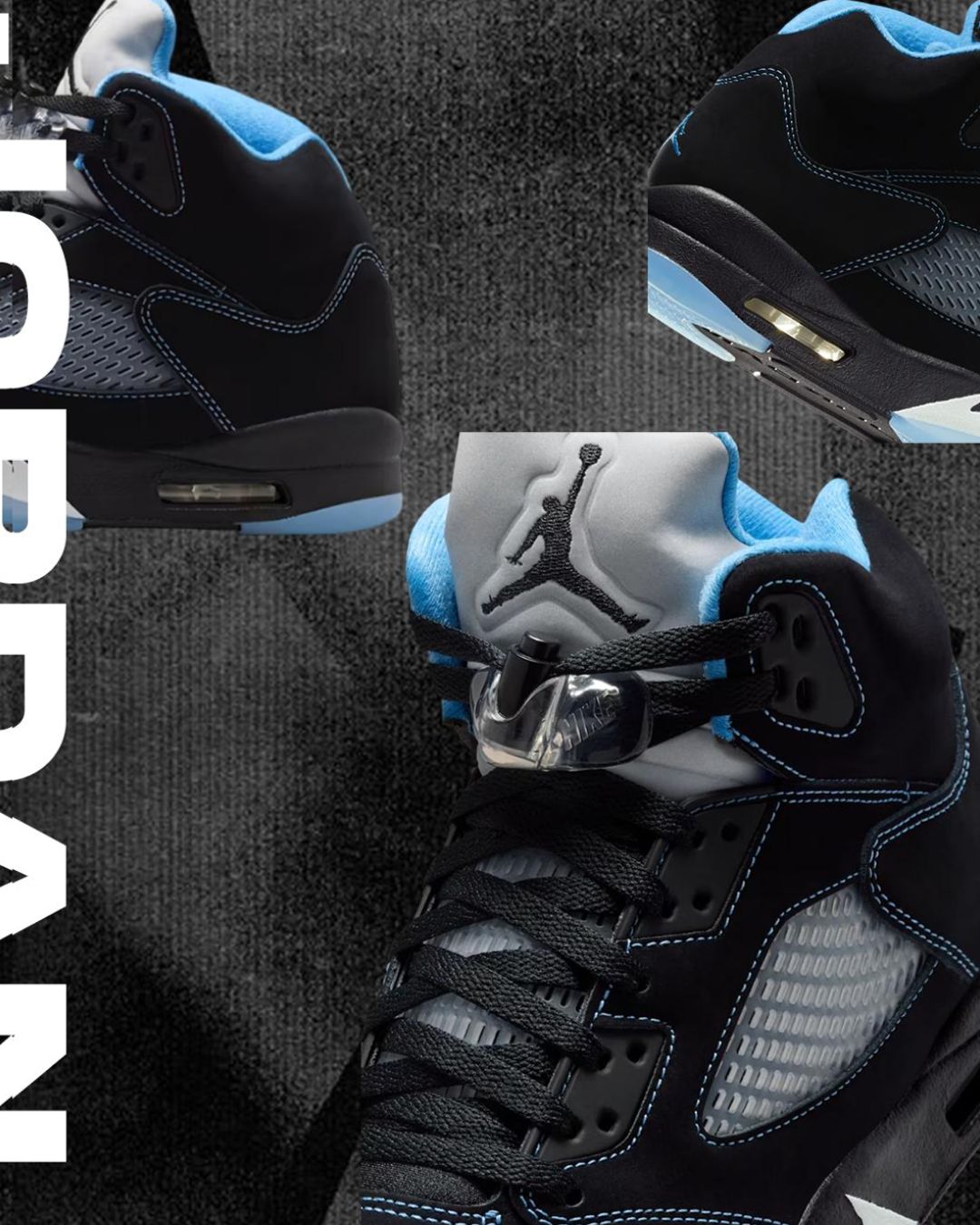 AIR JORDAN 5 BLACK CAROLINA