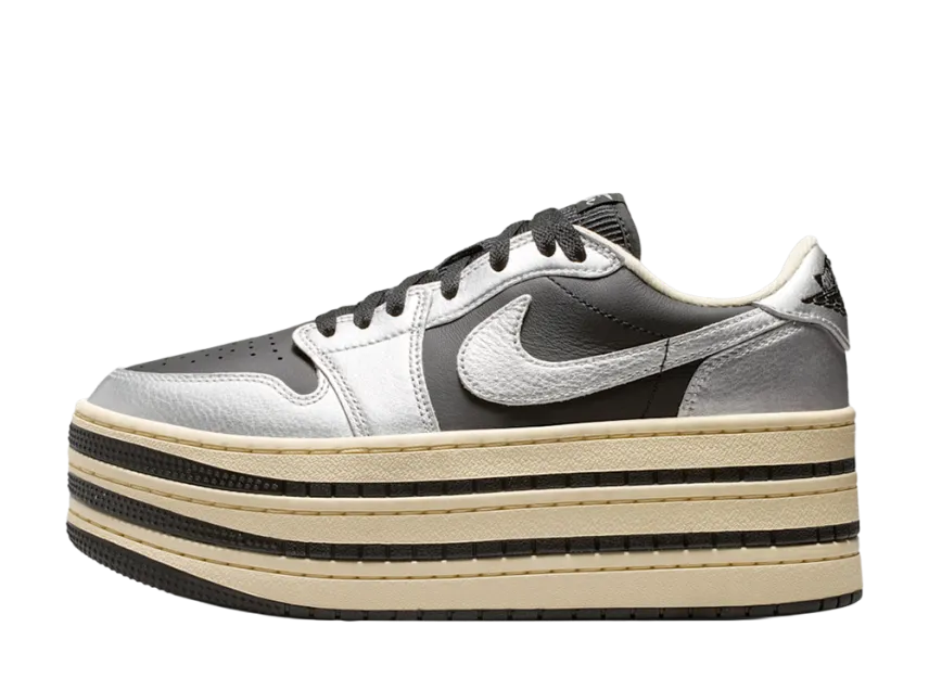 AIR JORDAN 1 TRIPLE STACK BLACK SILVER