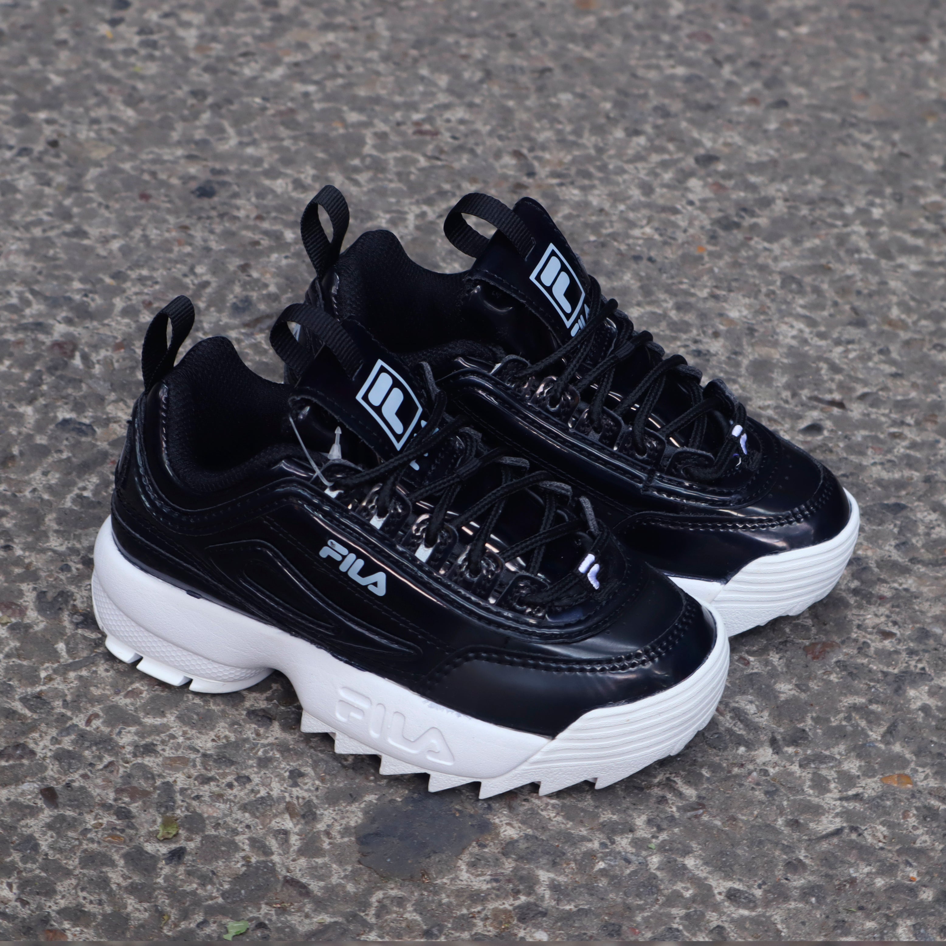 FILA DISRUPTOR LIQUID LUSTER BLACK KIDS