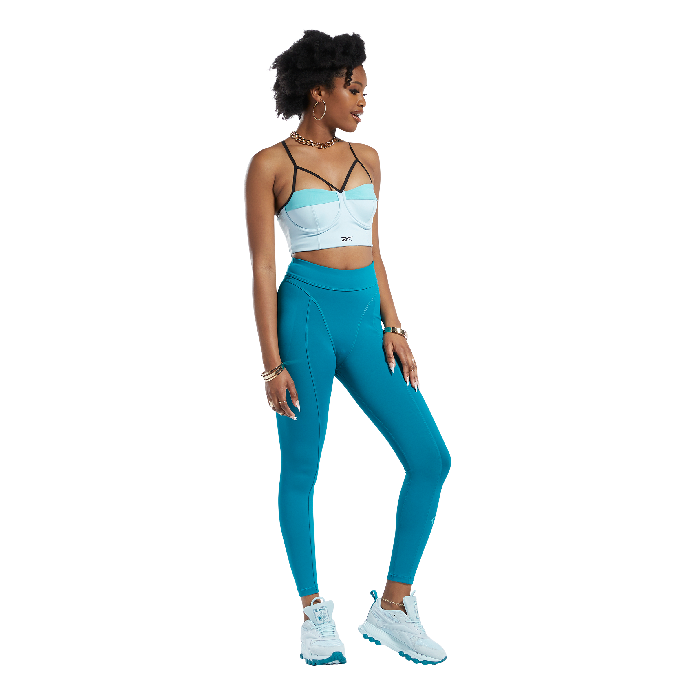 REEBOK BRALETTE CARDI B BLUE TURQUE