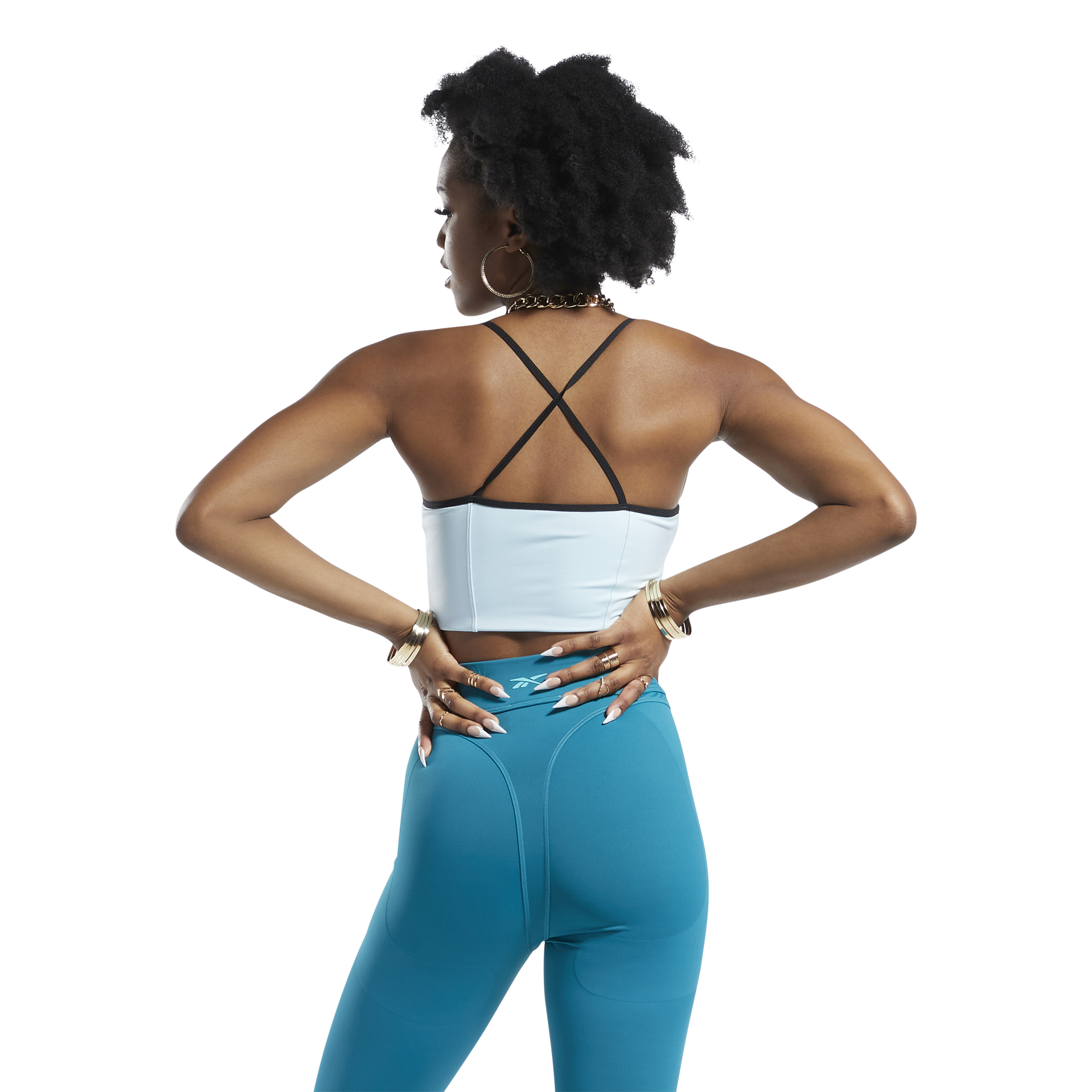 REEBOK BRALETTE CARDI B BLUE TURQUE