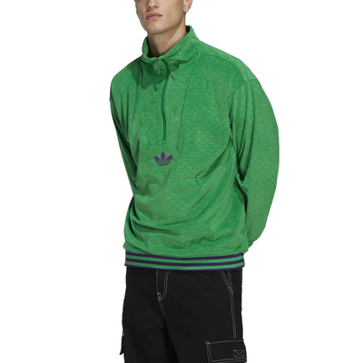ADIDAS FUNNEL CREW VELOUR GREEN